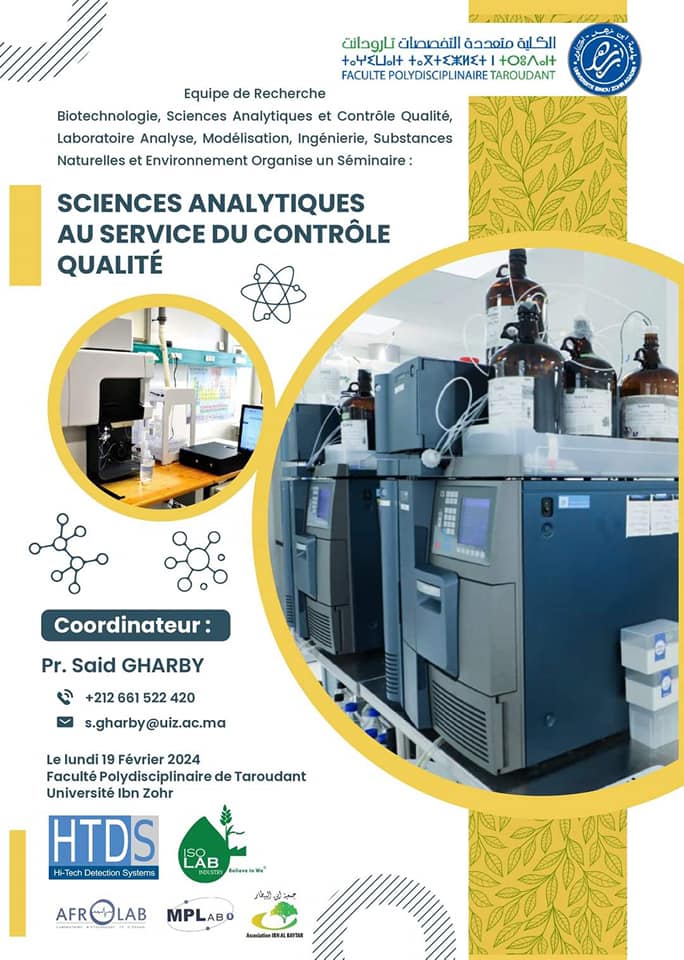 Séminaire Sciences Analytiques au Service du Controle Qualité