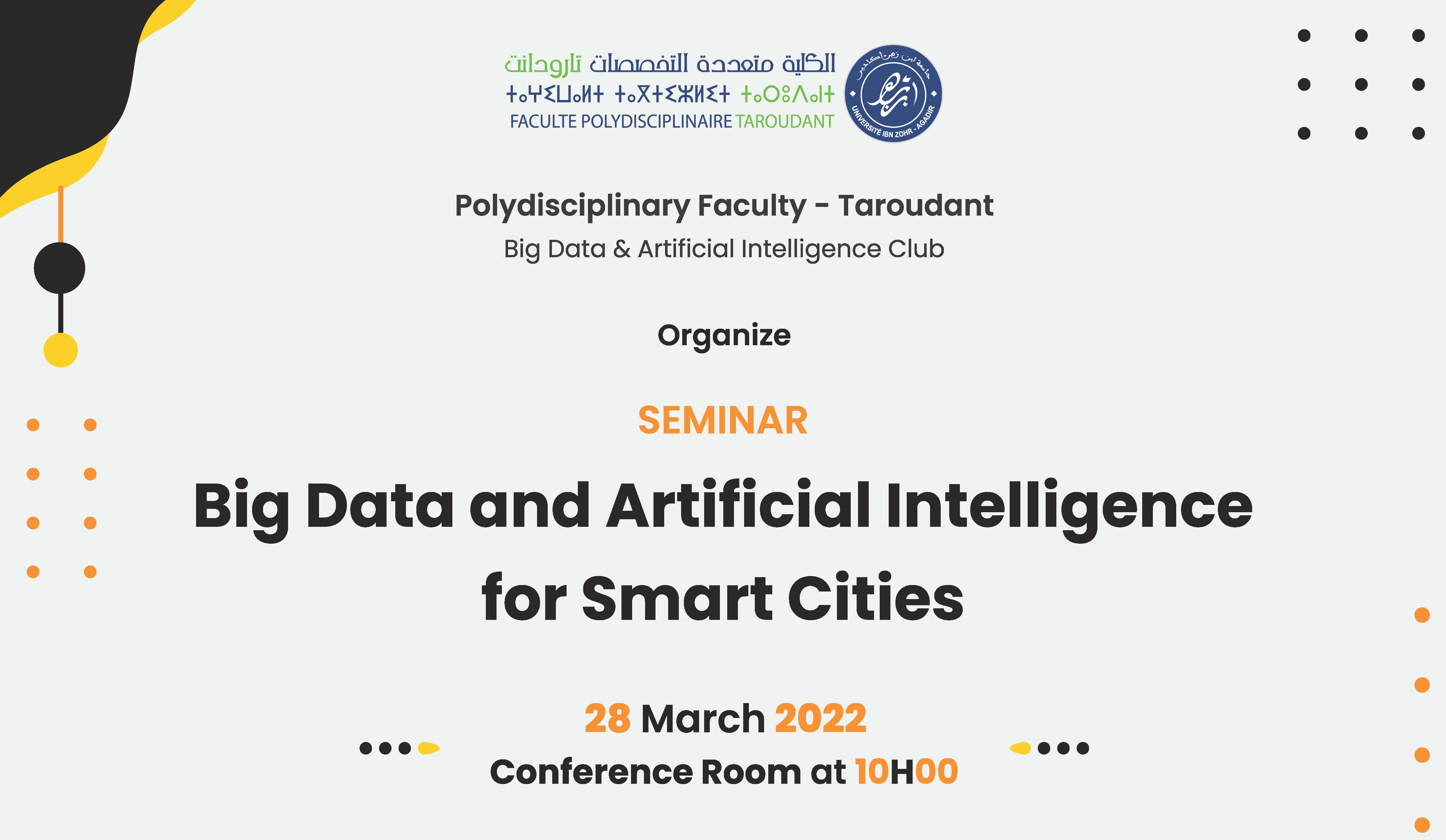 SEMINAR Big Data and Artificial Intelligence for Smart Cities