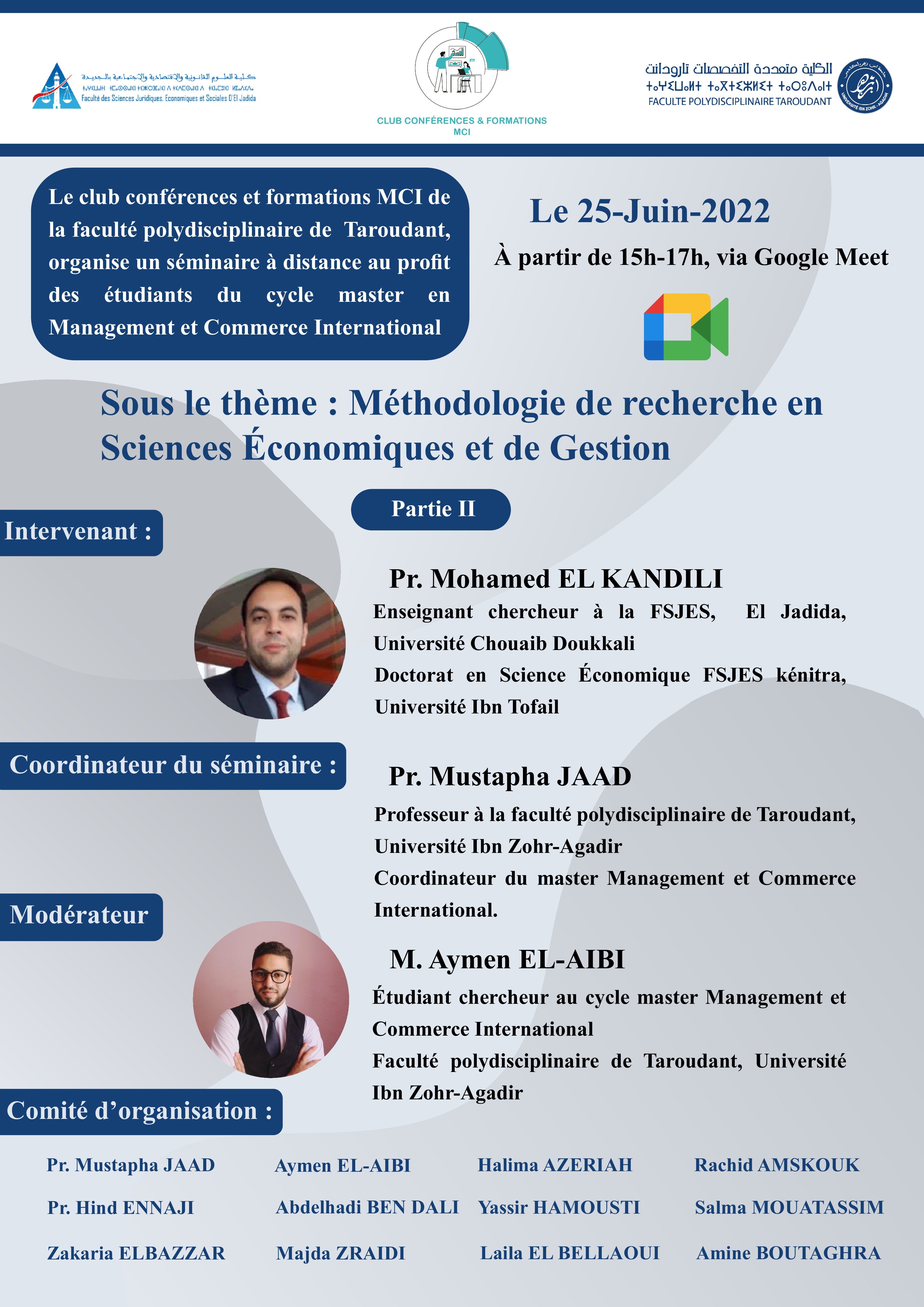 SEMINAIRE METHODOLOGIE DE RECHERCHE EN SCIENCES ECONOMIQUES ET GESTION - PARTIE II