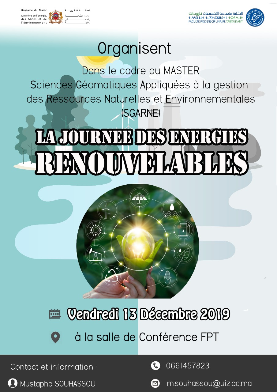 Journée scientifique sur Energies renouvelables