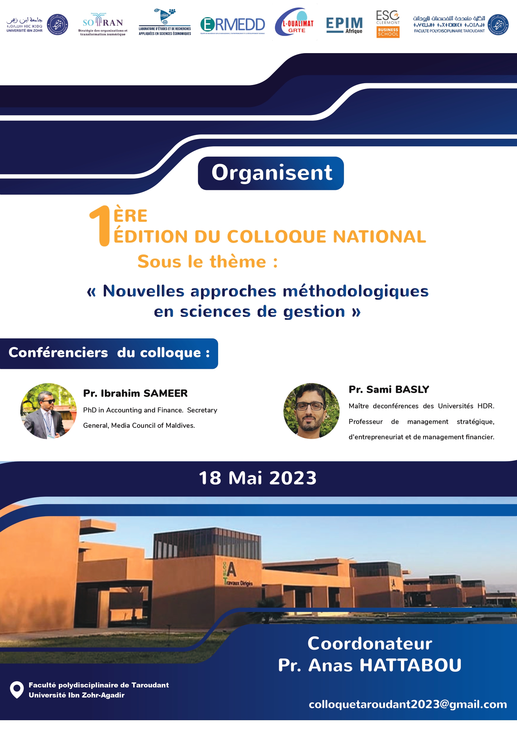 Colloque National - Colloque National - Nouvelles Approches Méthodologiques en Sciences et Gestion