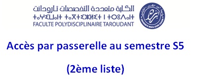 Liste 2 Accès par passerelle au semestre S5 SABE