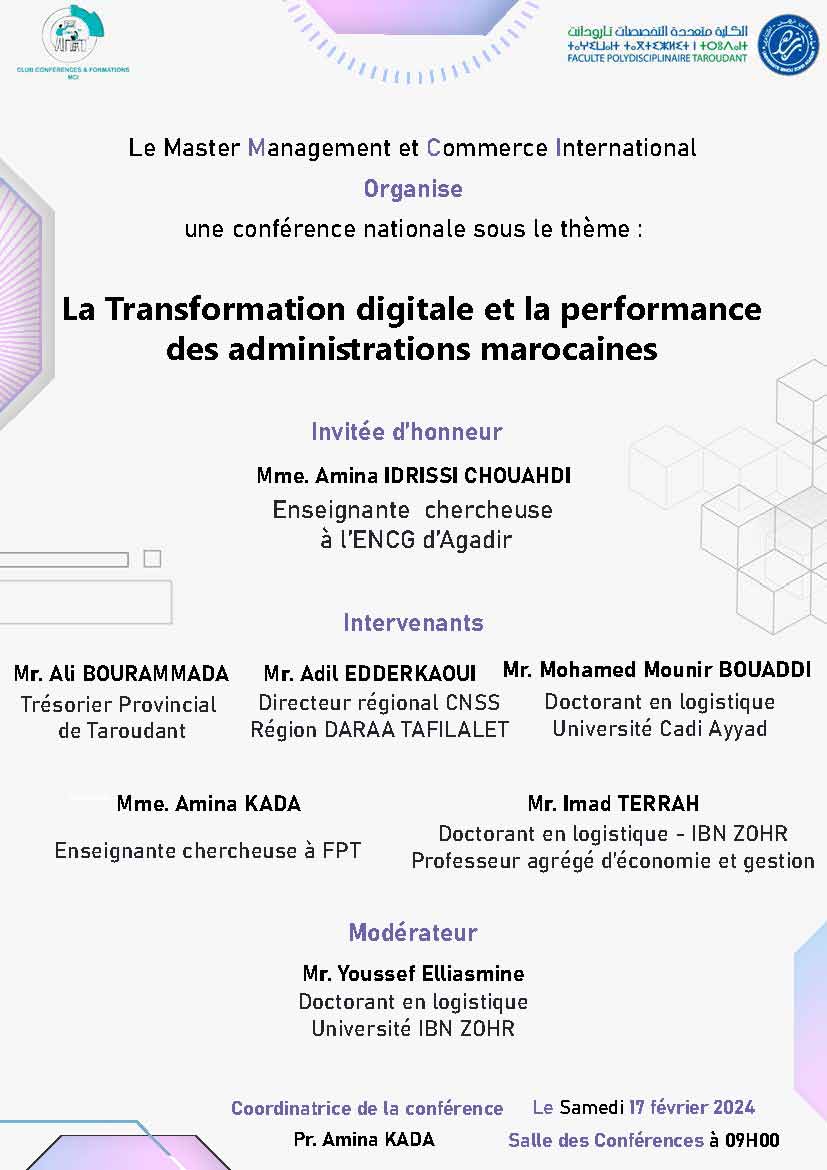 Conférence nationale sur la Transformation digitale et la performance des administrations marocaines
