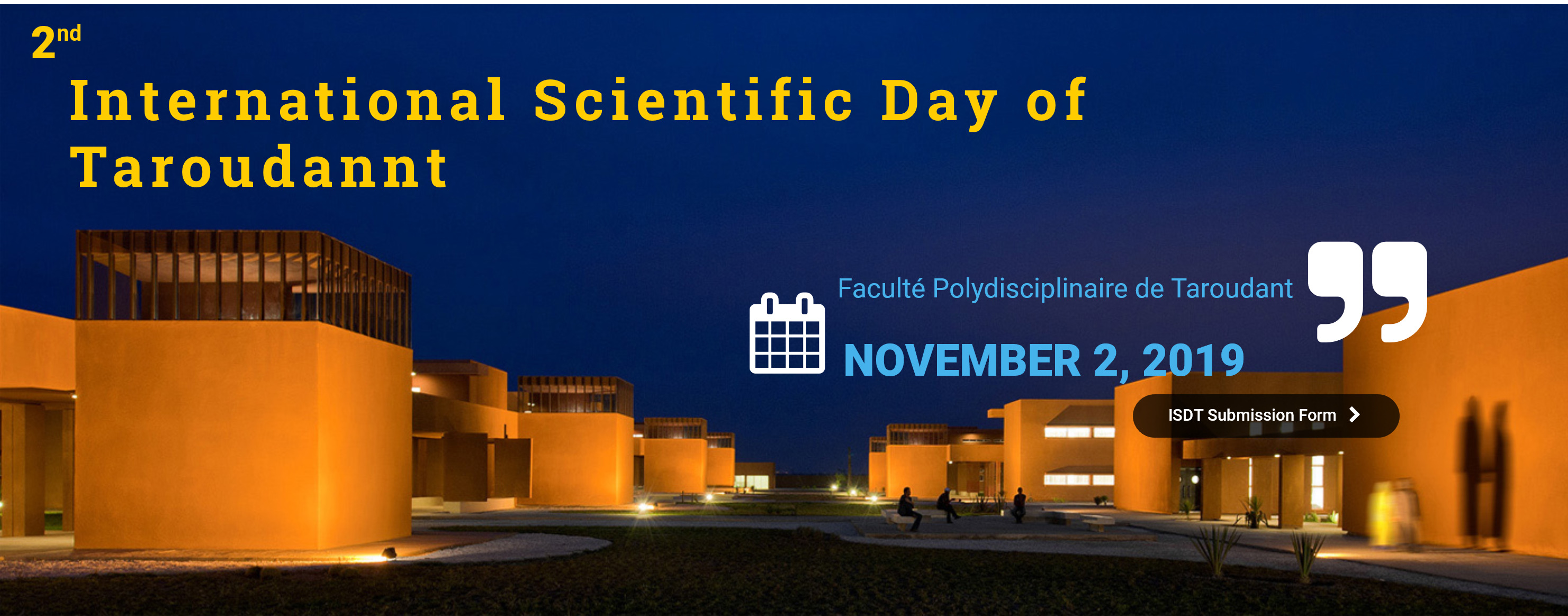 2nd International Scientific Day of Taroudannt
