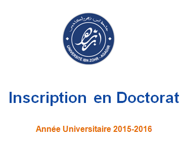 Inscription en Doctorat AU 2015-2016