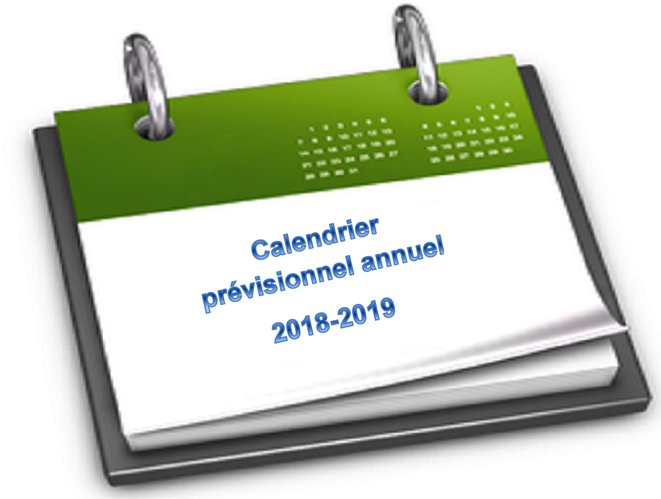 Calendrier prévisionnel annuel 2018-2019